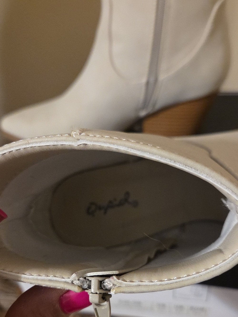 Qupid Stone Color Boots - Picture 5 of 6